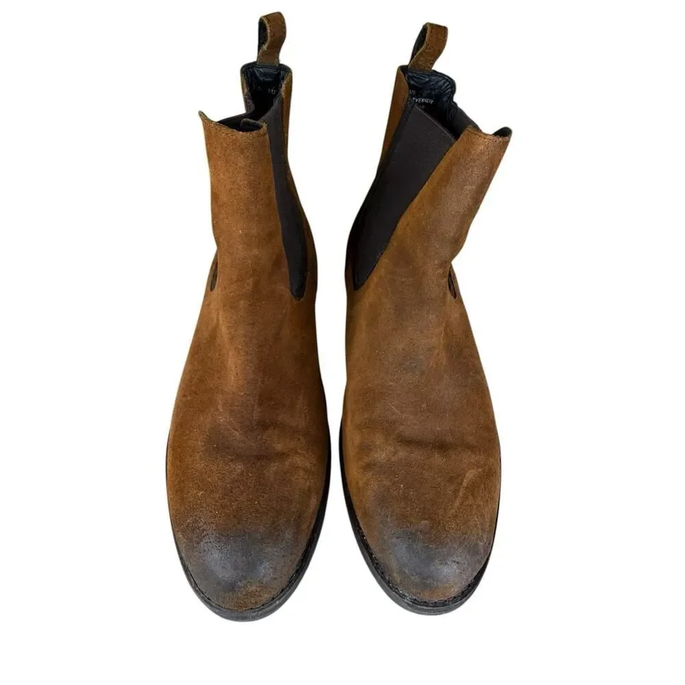 Thursday Boot Co Brown Suede Chelsea Boots Size 8 Duke Style Leather
